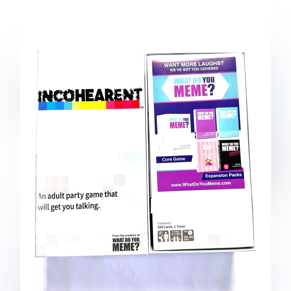 Incohearent Incoherent Adult Party Game - What Do You Meme New Game